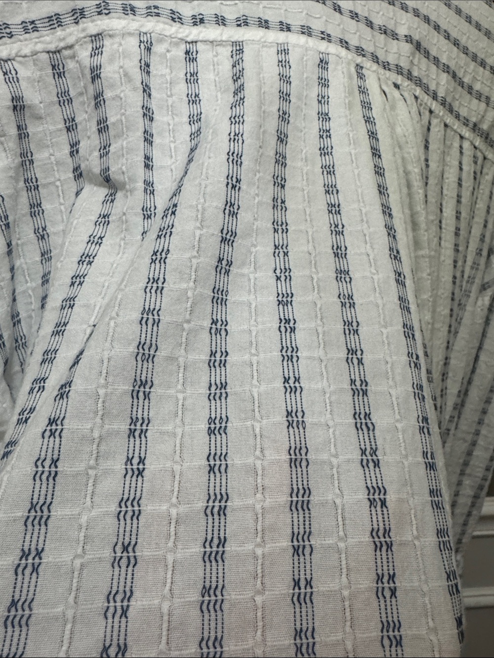 Lou & Grey White Shirt with Blue Vertical Stripes - Picture 11 of 11
